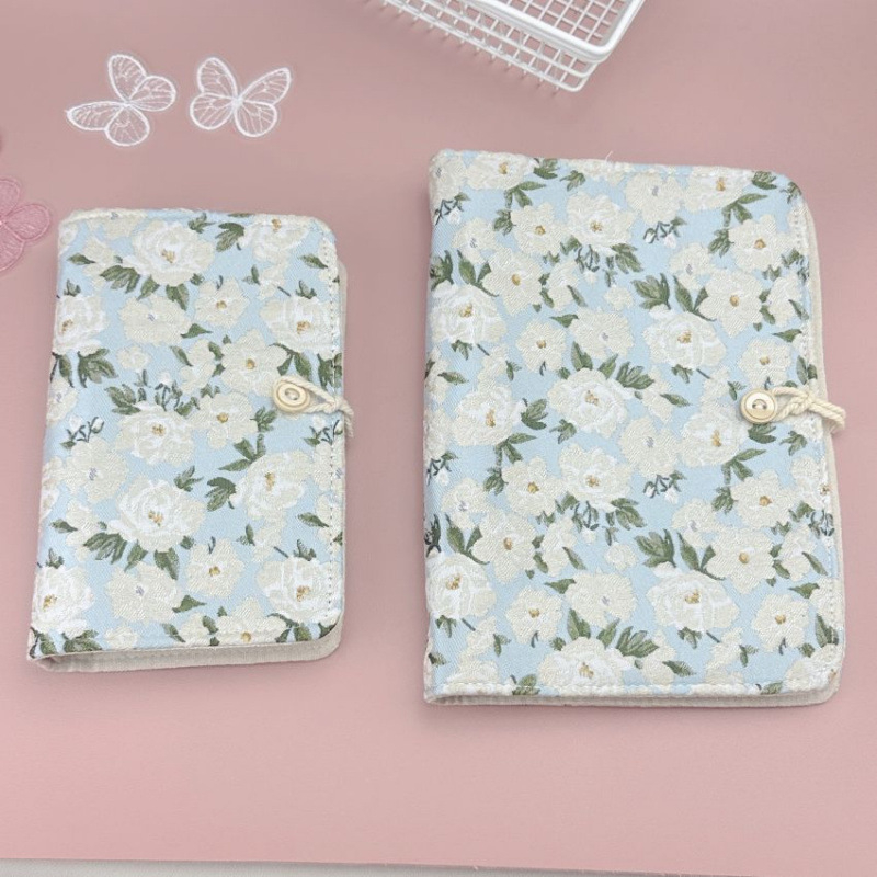 Caiet textil cu foi detașabile, legătură detașabilă, pagini de hârtie