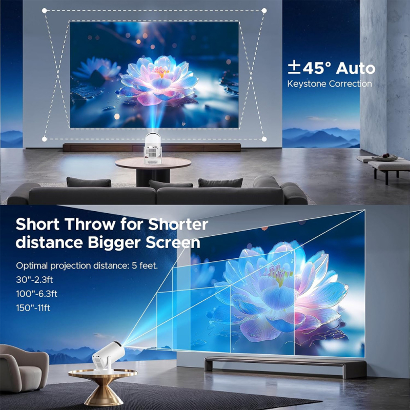 X10-ULTAR Prijenosni Pametni Projektor, Android-kompatibilan, Wi‑Fi Podrška, Mrežno Sučelje, Dodirno + Gumb Kontrola, Englesko Sučelje