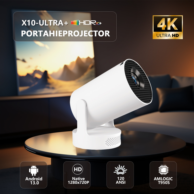 X10-ULTAR Prijenosni Pametni Projektor, Android-kompatibilan, Wi‑Fi Podrška, Mrežno Sučelje, Dodirno + Gumb Kontrola, Englesko Sučelje