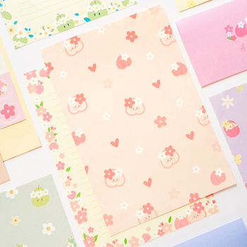 Set de hârtie pentru scris cu plicuri cu fructe – Stil occidental, Brand Made, Import: Nu, Cadou: Nu, Licență IP: Nu