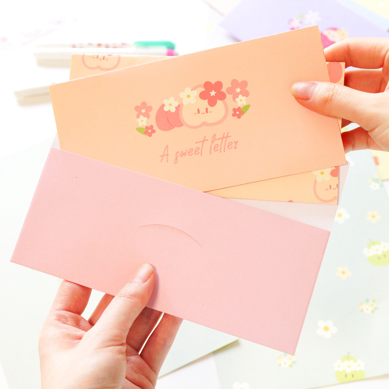 Set de hârtie pentru scris cu plicuri cu fructe – Stil occidental, Brand Made, Import: Nu, Cadou: Nu, Licență IP: Nu