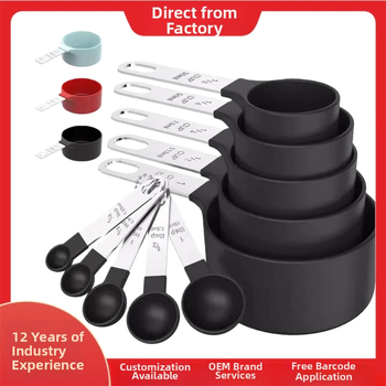 Σετ μετρητών φλιτζανιών και κουταλιών, 10 τεμάχια, PP κατάλληλο για τρόφιμα, μαγειρικά εργαλεία για το ψήσιμο