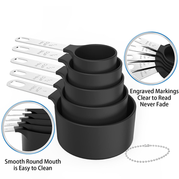 Σετ μετρητών φλιτζανιών και κουταλιών, 10 τεμάχια, PP κατάλληλο για τρόφιμα, μαγειρικά εργαλεία για το ψήσιμο