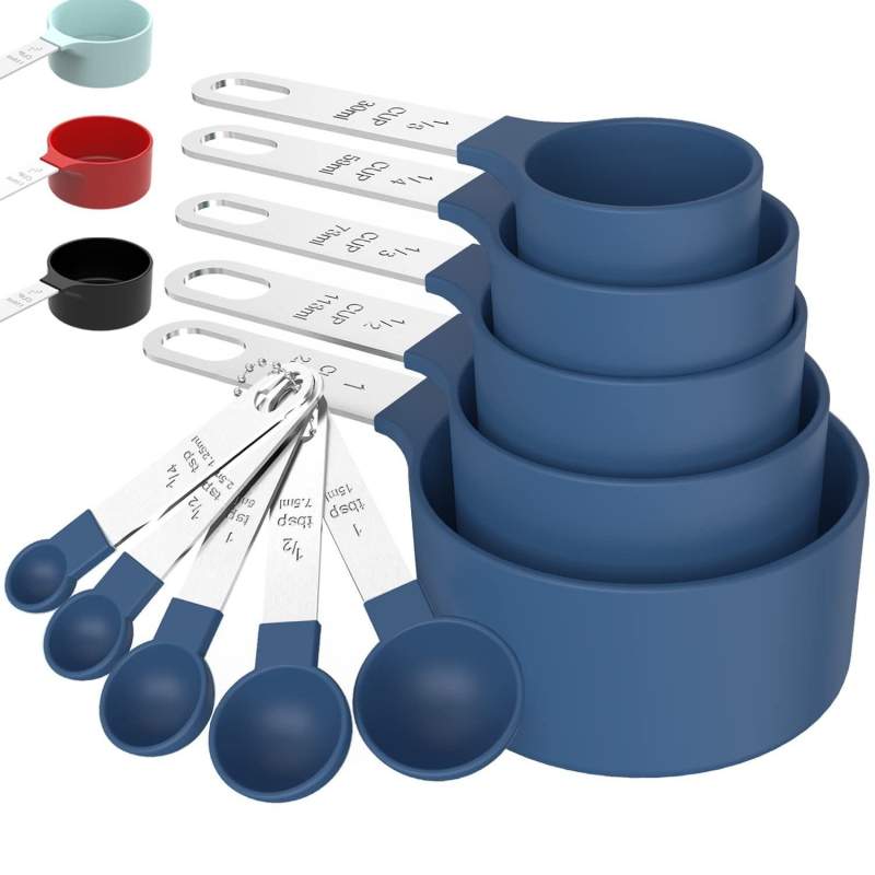 Σετ μετρητών φλιτζανιών και κουταλιών, 10 τεμάχια, PP κατάλληλο για τρόφιμα, μαγειρικά εργαλεία για το ψήσιμο
