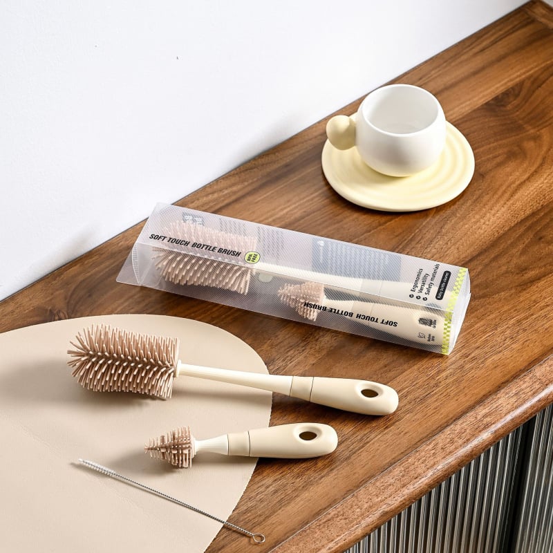 Silikonska četkica za bočicu za bebe — četka za čišćenje bradavice i bočice