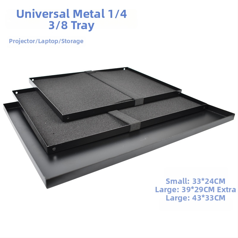 ET-2085 Tripod Universalna Tava za Projektor i Prijenosno Računalo — Univerzalna Kamera Tava, Dva Metalna Spremnika za Pohranu i Jedan Projekcijski Tava