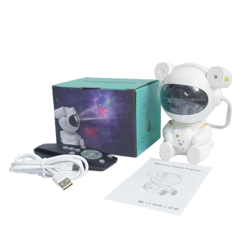 Lampă proiecție astronaut cer înstelat – alimentare USB, 5V, telecomandă, montaj pe masă