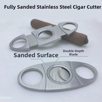 Nehrđajući čelične škarice za cigare s mogućnošću logotipa, brusena površina