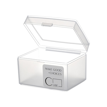 Cutie de depozitare pentru carduri – material PP, transparent-mat, cu capac și compartimente, poate fi stivuită; pentru organizarea telecomenzilor, bijuteriilor, rechizitelor, telefoanelor și cosmeticelor; model 4753-1a; stil japonez