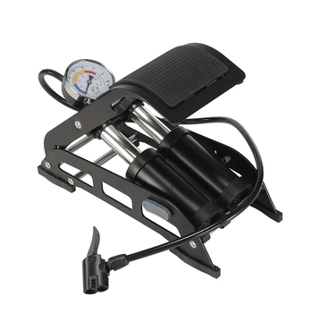 Jingchi pompă cu pedale cu două cilindri, înaltă presiune, pentru vehicule electrice, corp din fier, 1.9 kg