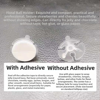 Ručna štap za buket voća s produljenim prozirnim vrhom, bez potporne šipke; dodatak za jagodni buket; pogodno za sportske događaje