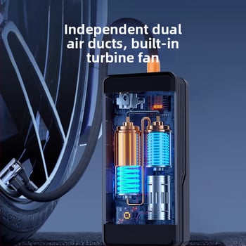 Αντλητής ελαστικών αυτοκινήτου, επαναφορτιζόμενος, 12V, 80W, 25 L/min, ψηφιακή οθόνη