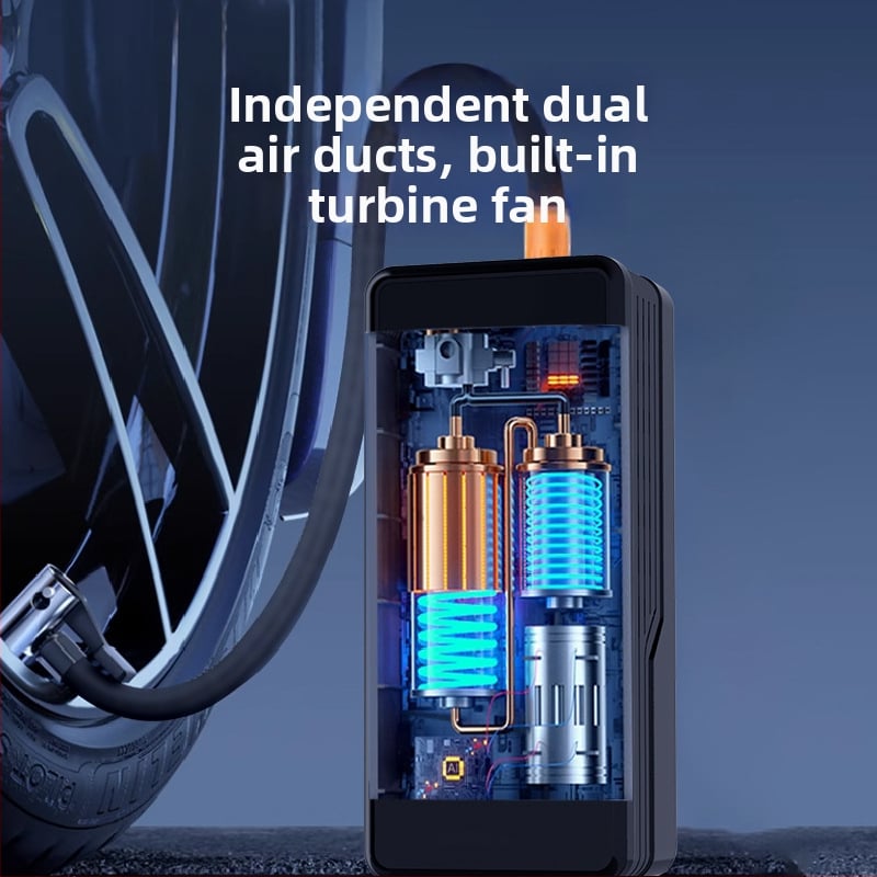 Αντλητής ελαστικών αυτοκινήτου, επαναφορτιζόμενος, 12V, 80W, 25 L/min, ψηφιακή οθόνη