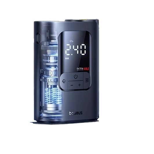 Baseus GoTrip VA1 Μίνι Ασύρματος Φουσκωτήρας Ελαστικών Αυτοκινήτου, 12V, 120W, 40 L/min, 3 m σωληνάκι, Ψηφιακή Οθόνη