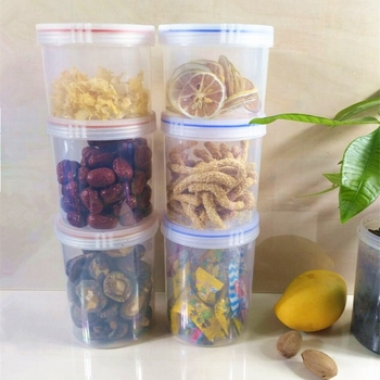 Прозрачен запечатан кухненски буркан за сухи продукти, 700 ml, пластмасов, марка Qiyu, корейски стил