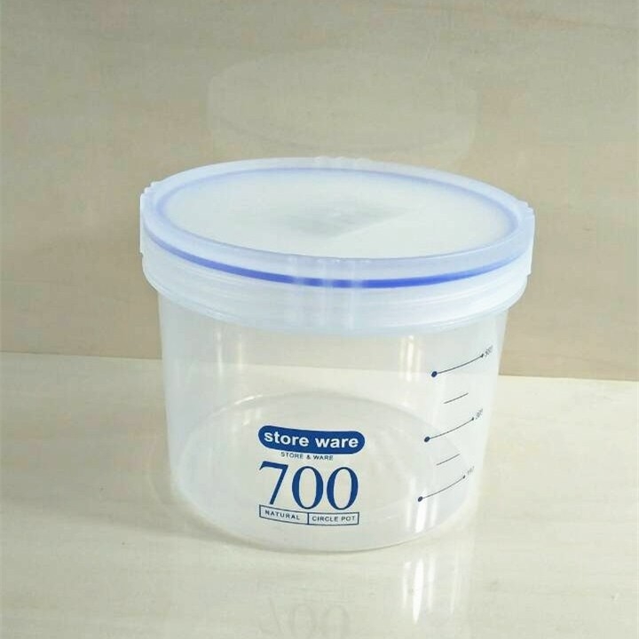 Прозрачен запечатан кухненски буркан за сухи продукти, 700 ml, пластмасов, марка Qiyu, корейски стил