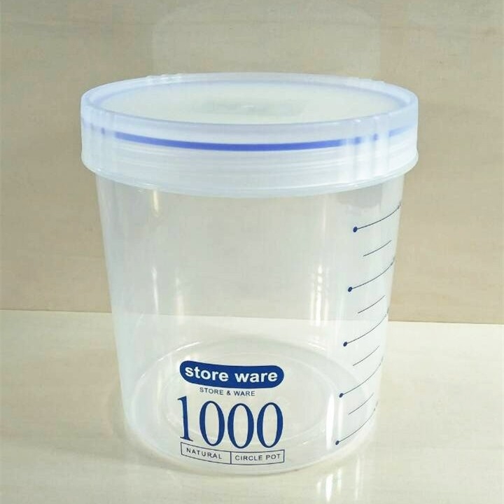 Прозрачен запечатан кухненски буркан за сухи продукти, 700 ml, пластмасов, марка Qiyu, корейски стил