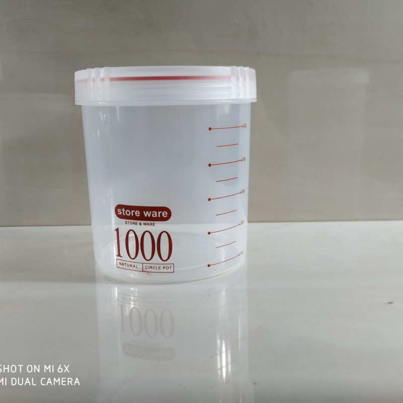 Прозрачен запечатан кухненски буркан за сухи продукти, 700 ml, пластмасов, марка Qiyu, корейски стил