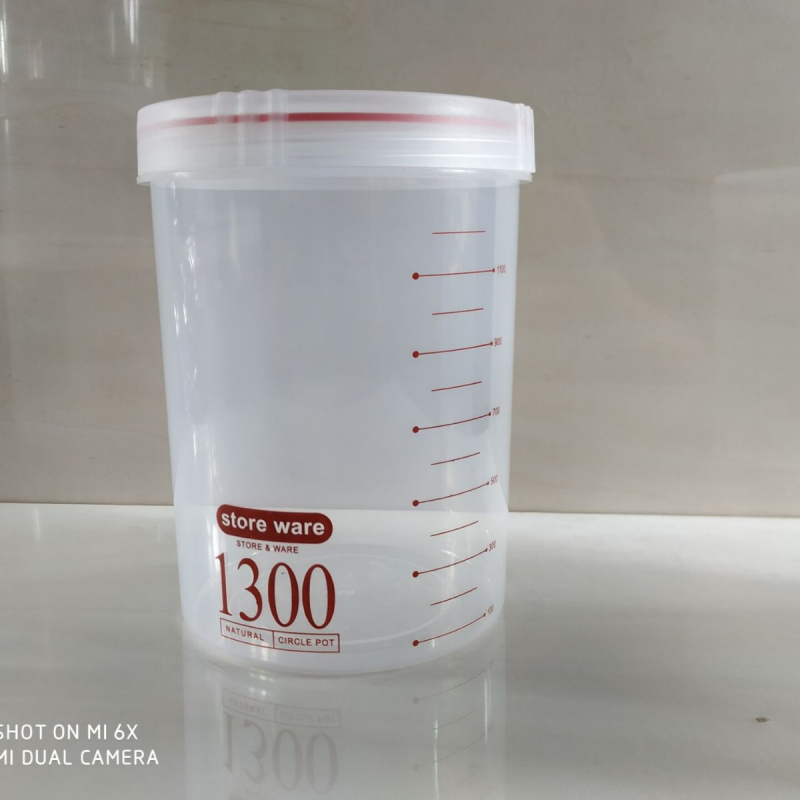 Прозрачен запечатан кухненски буркан за сухи продукти, 700 ml, пластмасов, марка Qiyu, корейски стил