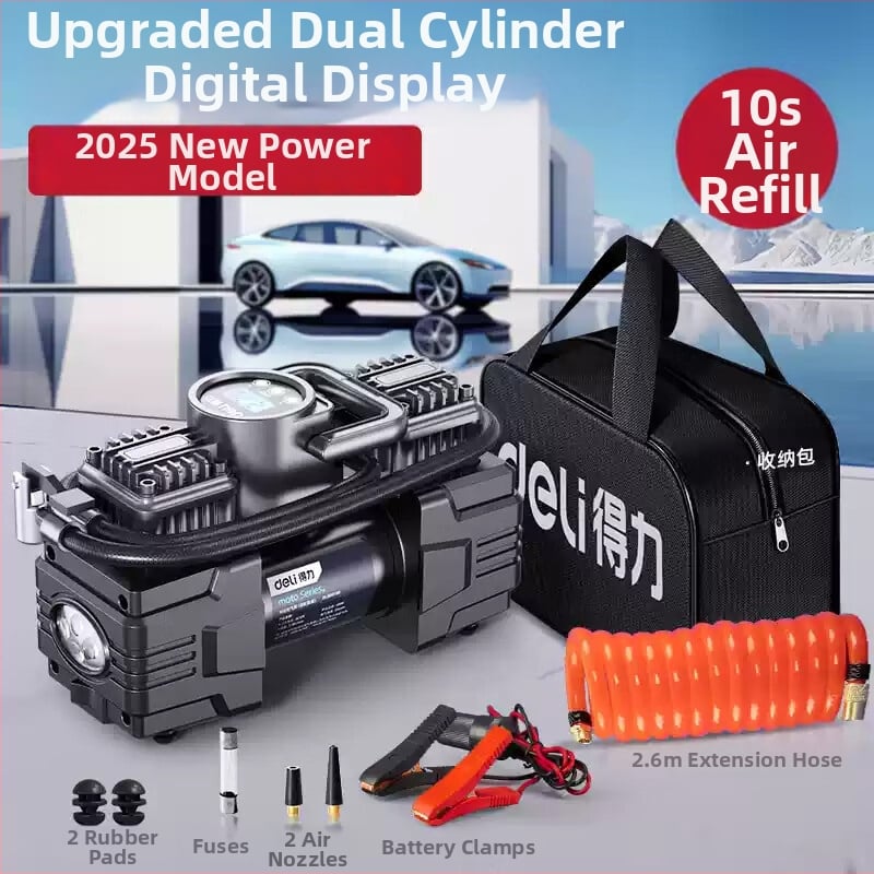 Deli automobilni kompresor za zrak, 12V, visok tlak, prijenosni, 120W