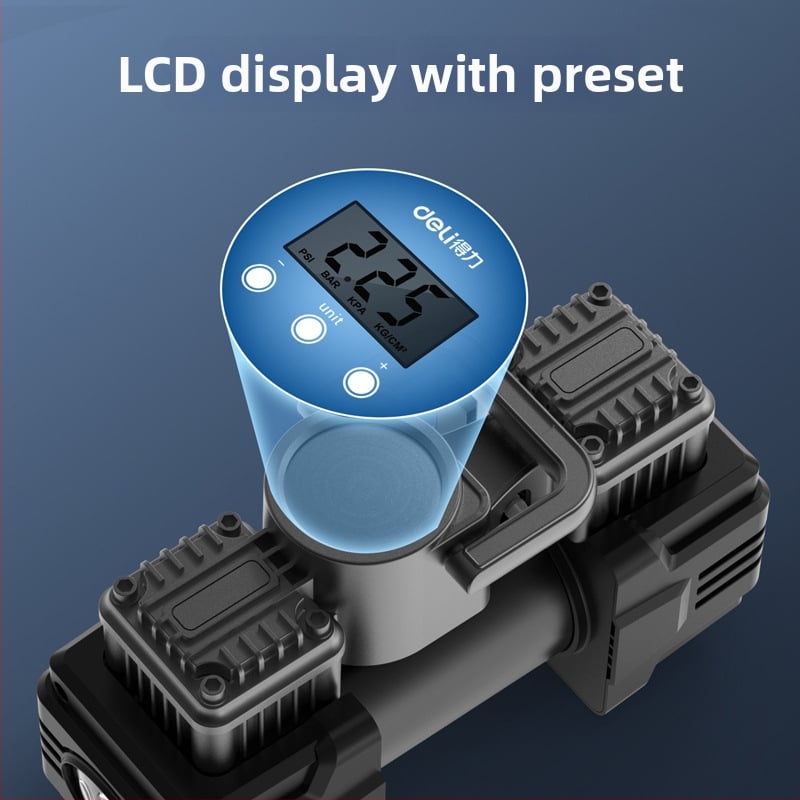 Deli automobilni kompresor za zrak, 12V, visok tlak, prijenosni, 120W