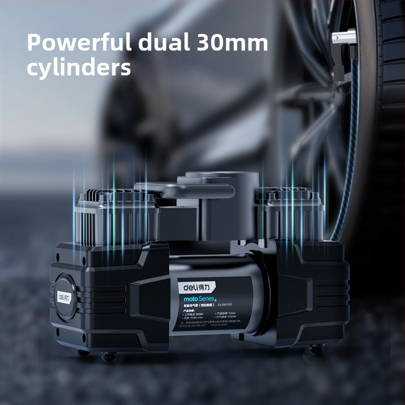 Deli automobilni kompresor za zrak, 12V, visok tlak, prijenosni, 120W