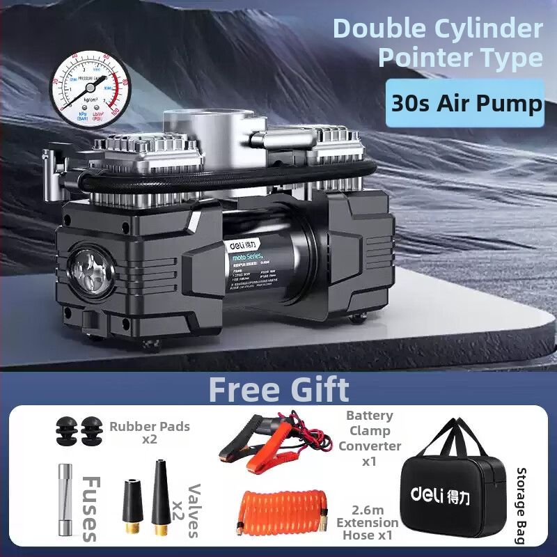Deli automobilni kompresor za zrak, 12V, visok tlak, prijenosni, 120W