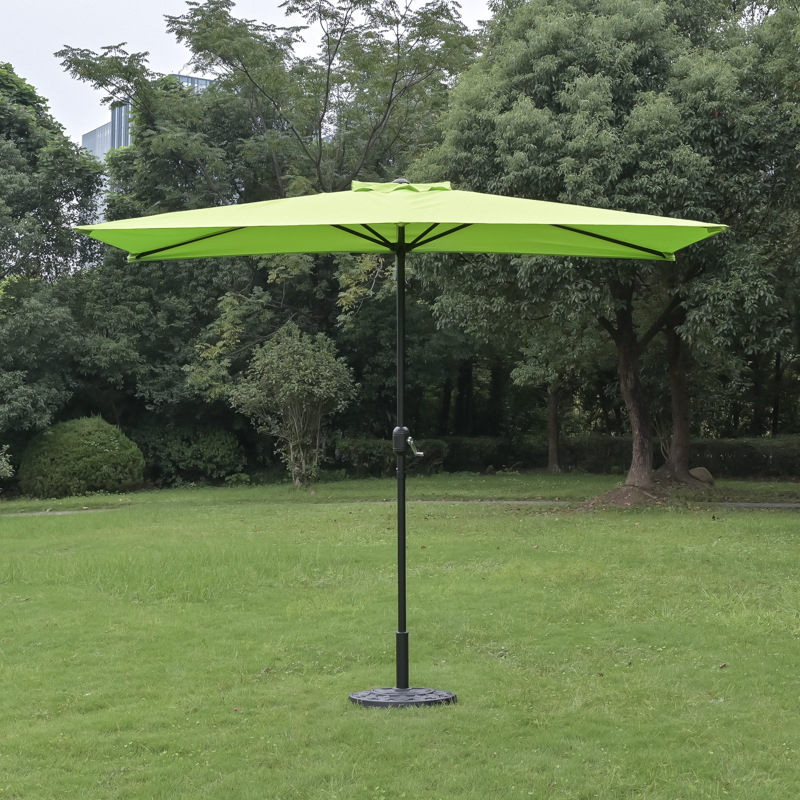 Ομπρέλα ήλιου με κεντρική στήλη για εξωτερικούς χώρους, πολυεστερική κουκούλα, μεταλλικός σκελετός, 8 ακτίνες, χειροκίνητο άνοιγμα/κλείσιμο, UPF 40+