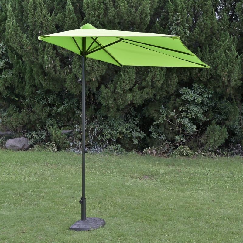 Ομπρέλα ήλιου με κεντρική στήλη για εξωτερικούς χώρους, πολυεστερική κουκούλα, μεταλλικός σκελετός, 8 ακτίνες, χειροκίνητο άνοιγμα/κλείσιμο, UPF 40+