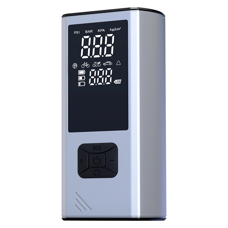 Φορητός αντλητής αέρα αυτοκινήτου, USB τροφοδοσία, 12V, ψηφιακή οθόνη, LED φως, μετρητής πίεσης ελαστικών, 30 L/min