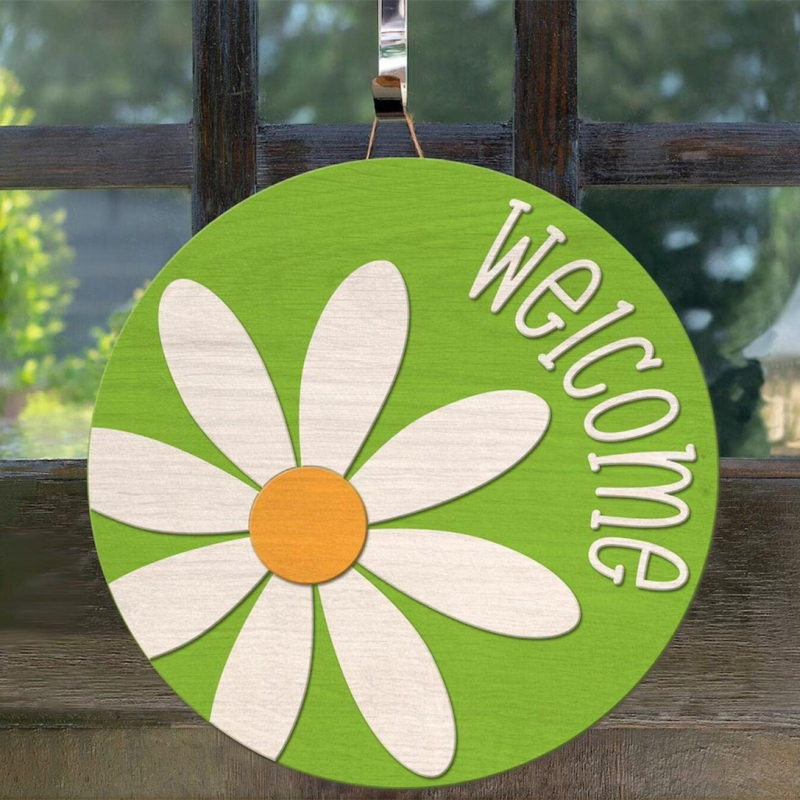 Welcome šablona za crtanje s cvjetnim motivom, kružna, DIY šablona od PET-a, Marka: Other, Nije uvoz, IP autorizacija: Ne