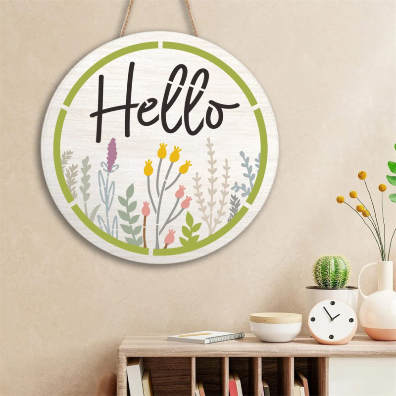 Welcome šablona za crtanje s cvjetnim motivom, kružna, DIY šablona od PET-a, Marka: Other, Nije uvoz, IP autorizacija: Ne