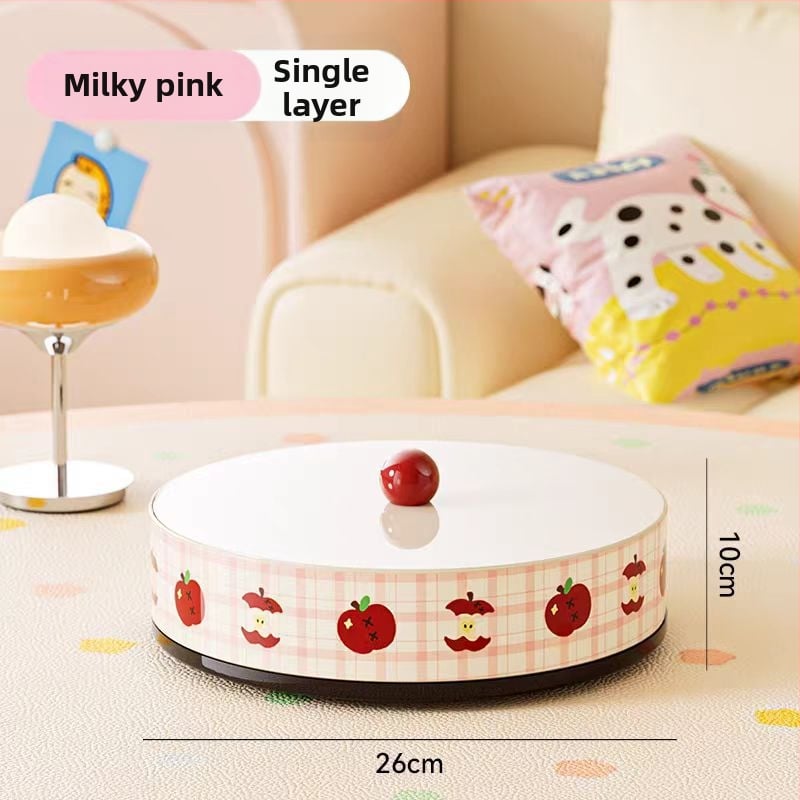 Пластмасова тава за плодове с капак, мультяшен дизайн, хранително качество, подходяща за ядки, бонбони и закуски