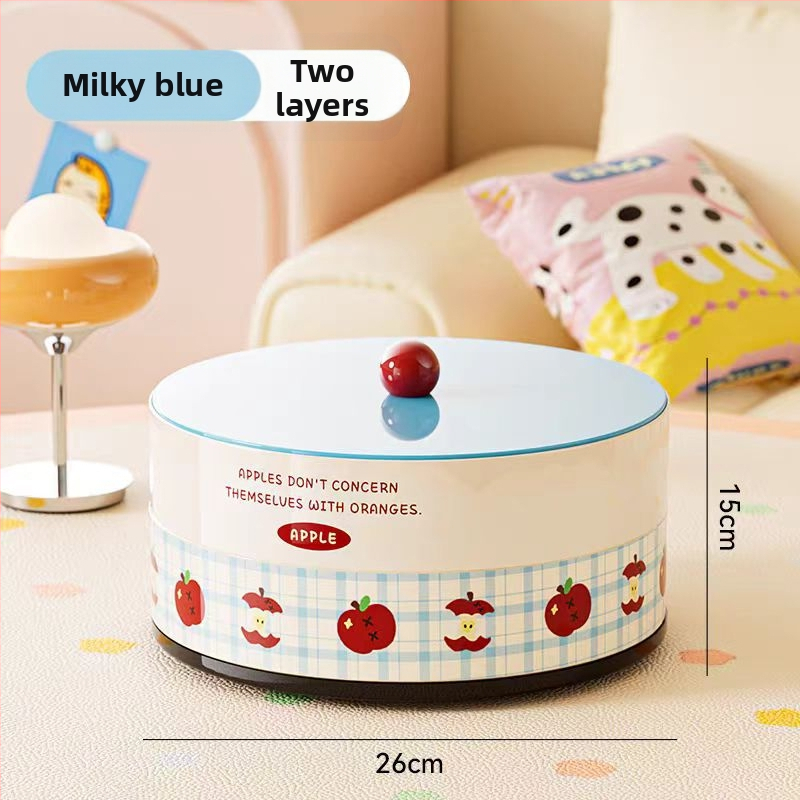 Пластмасова тава за плодове с капак, мультяшен дизайн, хранително качество, подходяща за ядки, бонбони и закуски