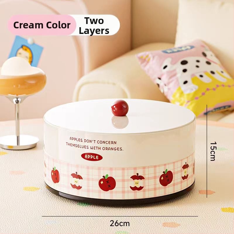 Пластмасова тава за плодове с капак, мультяшен дизайн, хранително качество, подходяща за ядки, бонбони и закуски