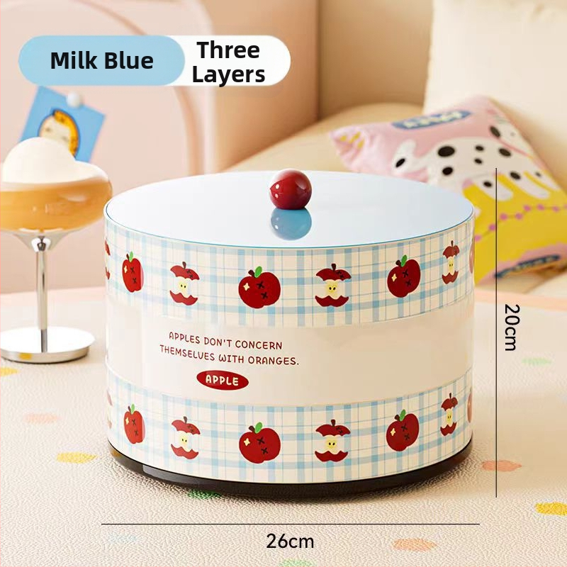 Пластмасова тава за плодове с капак, мультяшен дизайн, хранително качество, подходяща за ядки, бонбони и закуски