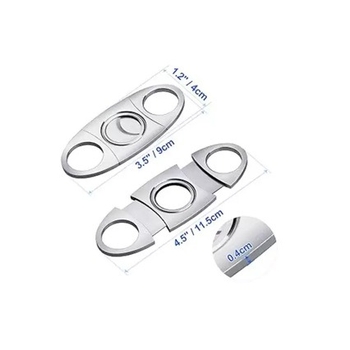 Dvostranni oštreni rezač cigare iz nehrđajućeg čelika, prijenosni, završna obrada brušena i četkana, prilagodljiv