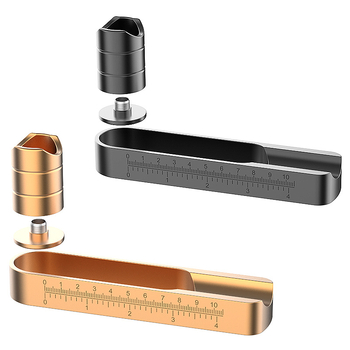 Szivar hamutál, hamutartóval és puncolóval, alumínium, CNC csiszolt felület, egyszerű, könnyű luxus stílus