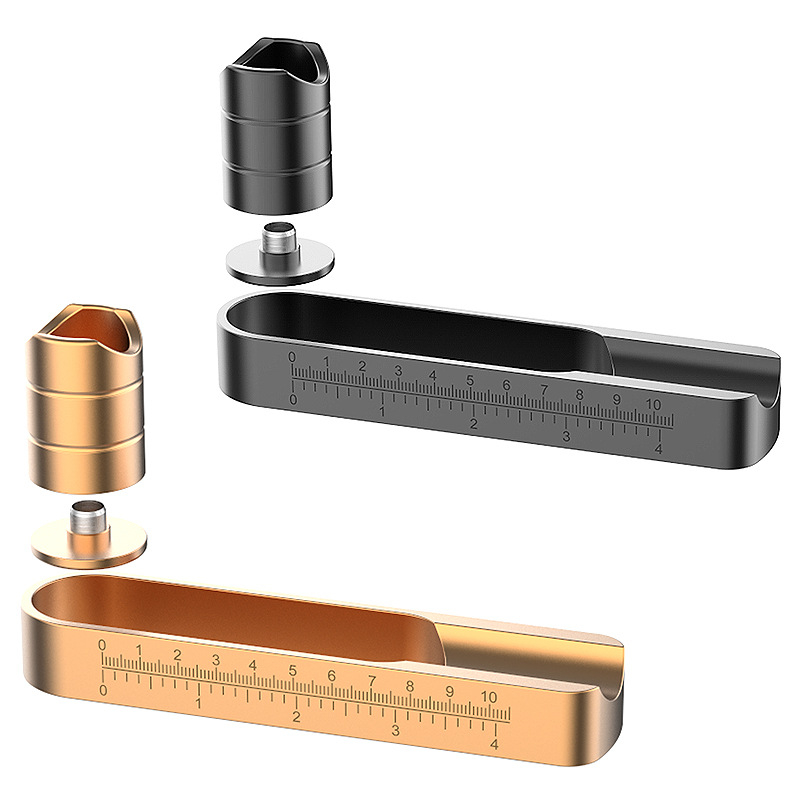 Szivar hamutál, hamutartóval és puncolóval, alumínium, CNC csiszolt felület, egyszerű, könnyű luxus stílus