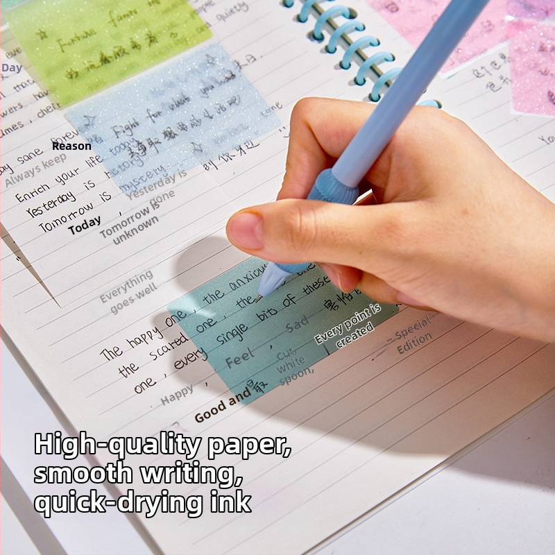 Šarene izvlačne bilježnice u kutiji, papirnate bilješke za pisanje, 105 listova, za isticanje ključnih točaka na prijemnom ispitu za magisterij