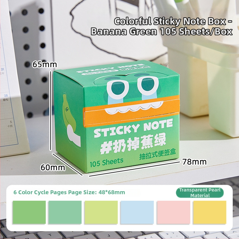 Šarene izvlačne bilježnice u kutiji, papirnate bilješke za pisanje, 105 listova, za isticanje ključnih točaka na prijemnom ispitu za magisterij