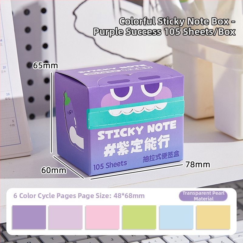 Šarene izvlačne bilježnice u kutiji, papirnate bilješke za pisanje, 105 listova, za isticanje ključnih točaka na prijemnom ispitu za magisterij