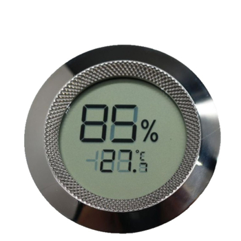 Metalni kružni digitalni termometar i higrometar za kutiju za cigare, mjerenje vlage, CF prekidač, ručno izrađeno, prilagodljivo