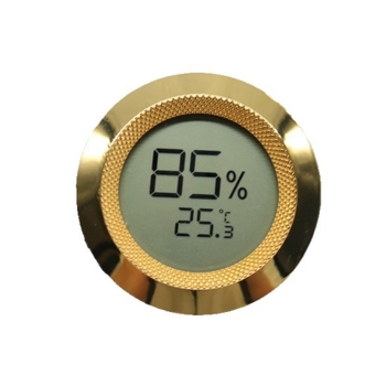 Metalni kružni digitalni termometar i higrometar za kutiju za cigare, mjerenje vlage, CF prekidač, ručno izrađeno, prilagodljivo