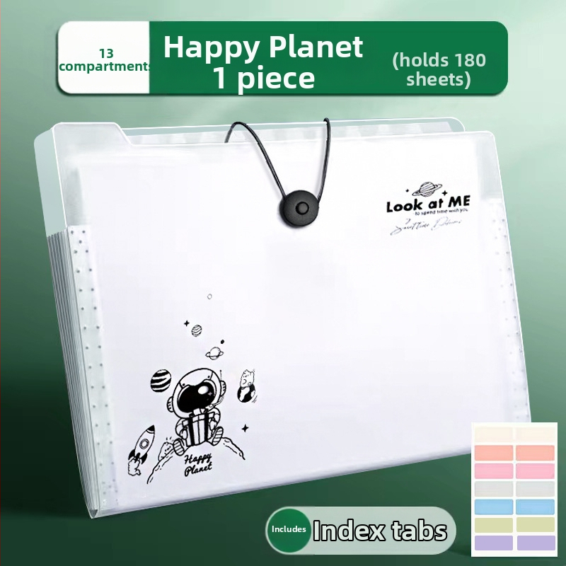 Deli PM310 PP zošita s 8 sekciami priehradkami, priehľadný organizér dokumentov, hrúbka 1 mm