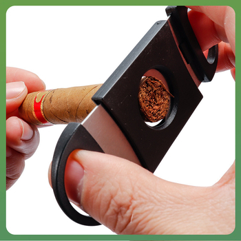 Trodjelni set alata za cigare: igla za cigare, V-oblik rezac, dvostrani rezač; nehrđajući čelik; ručna izrada; bruseni završni sloj
