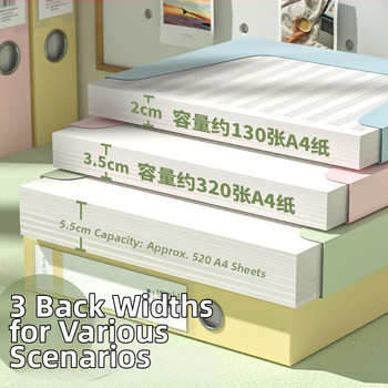 PP kutija za dokumente A4 sa etiketom, debljina 20/35/55 mm, bez logotipa