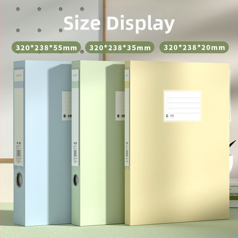 PP kutija za dokumente A4 sa etiketom, debljina 20/35/55 mm, bez logotipa