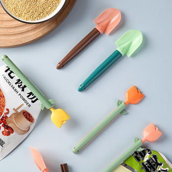 Klip za zatvaranje s dizajnom tulipana, otporan na vlagu i čuva svježinu, PVC kutija 8 komada, Youyue