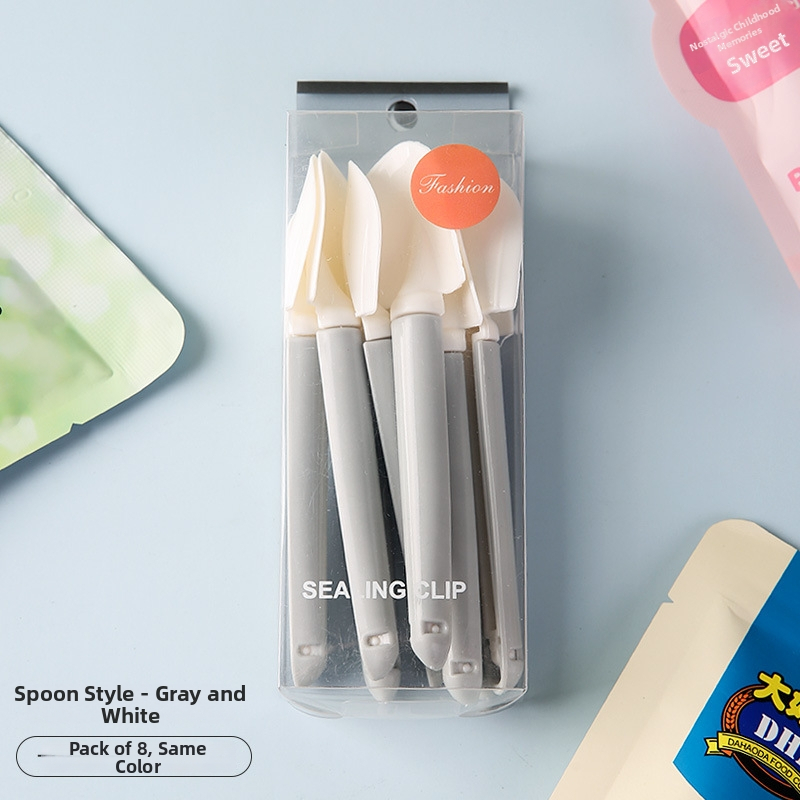 Klip za zatvaranje s dizajnom tulipana, otporan na vlagu i čuva svježinu, PVC kutija 8 komada, Youyue